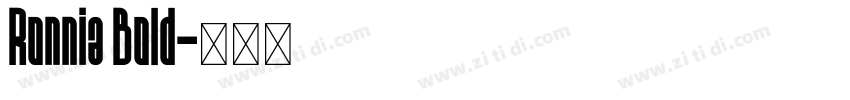 Ronnia Bold字体转换